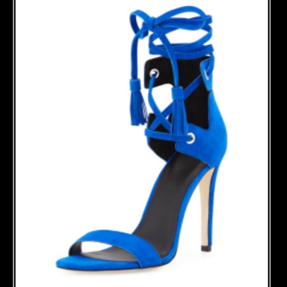 Rebecca Minkoff Shoes - REBECCA MINKOFF Riley Shoe Wrap Around Heels in Deep Sapphire